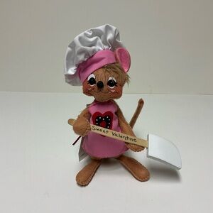 Annalee Sweet Valentine Mouse Chef Holiday Decoration with Tag